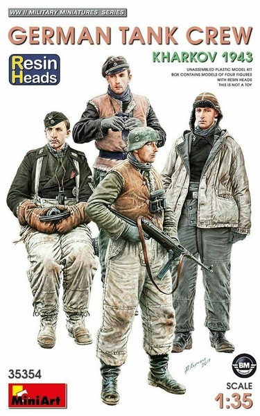 Miniart German Tank Crew Deutsche Panzerbesatzung Kharkov 1943 1:35 Kit 35354-image