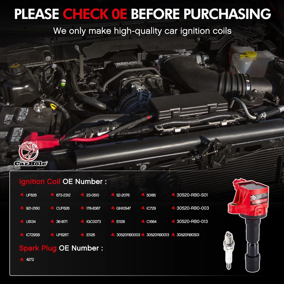 Paquete de 4 bujías y bobinas de 1,5 L de alto rendimiento para Honda City 2010-2016 Foto 2 de 4