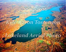 Lake Chetac, Sawyer Co., Birchwood, Wisc Overhead Airplane Photo. Frame Optional