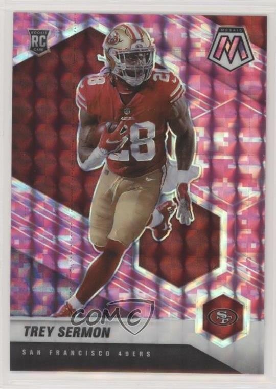 2021 Panini Mosaic Rookies Pink Camo Prizm Trey Sermon #324 Rookie RC 0nr3