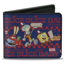 Bi-Fold Wallet SpongeBob SquarePants The Krusty Krab Crew SLICE SLICE BABY Pose
