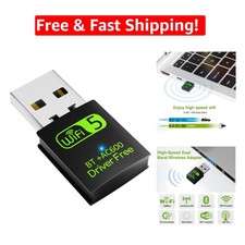 Wireless USB Adapter with Bluetooth 4.2, 600Mbps Dual-Band Connectivity