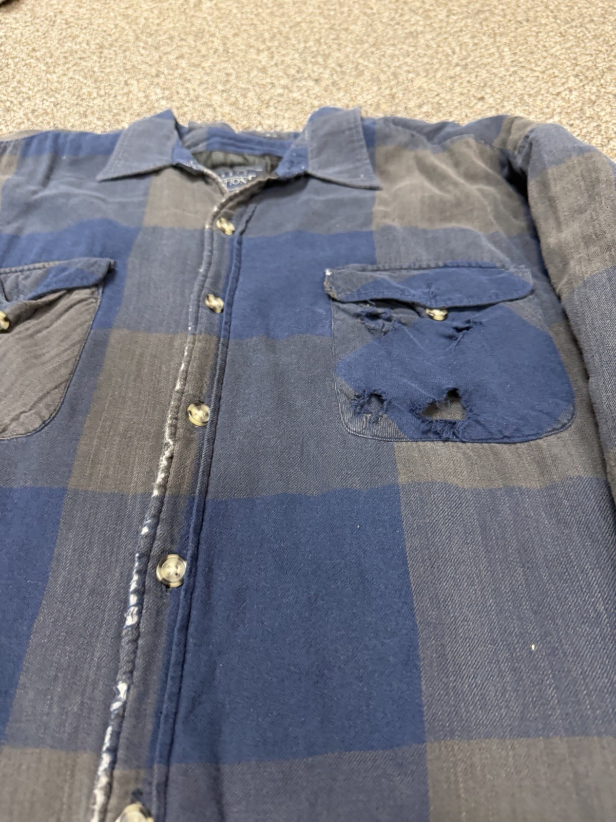 Vintage 1990s Basic Editions Cotton Work Flannel … - image 4