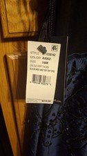 Adrianna Papell Navy Blue/Black Fit And Flair Cocktail Dress Size 16m