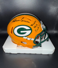 AHMAN GREEN signed autographed GREEN BAY PACKERS Mini Football Helmet w/ COA JSA