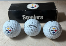 Pittsburgh Steelers Logo Callaway Warbird Golf Balls 3 Pack Displayed