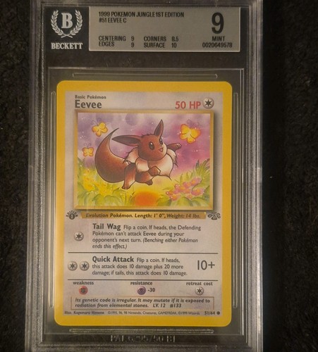 Eevee (1st Edition) graded BGS 9 for sale on eBay