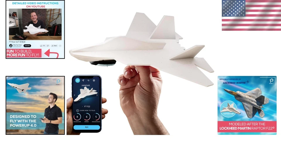 Smartphone-Controlled F22 Raptor Foam Jet Kit - Image 2 of 4