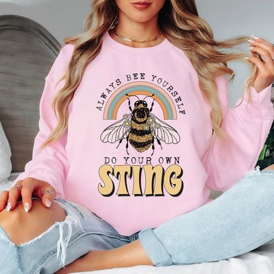 Always Bee Yourself Do Your Own Thing Damen Sweatshirt Damen Bienenpullover