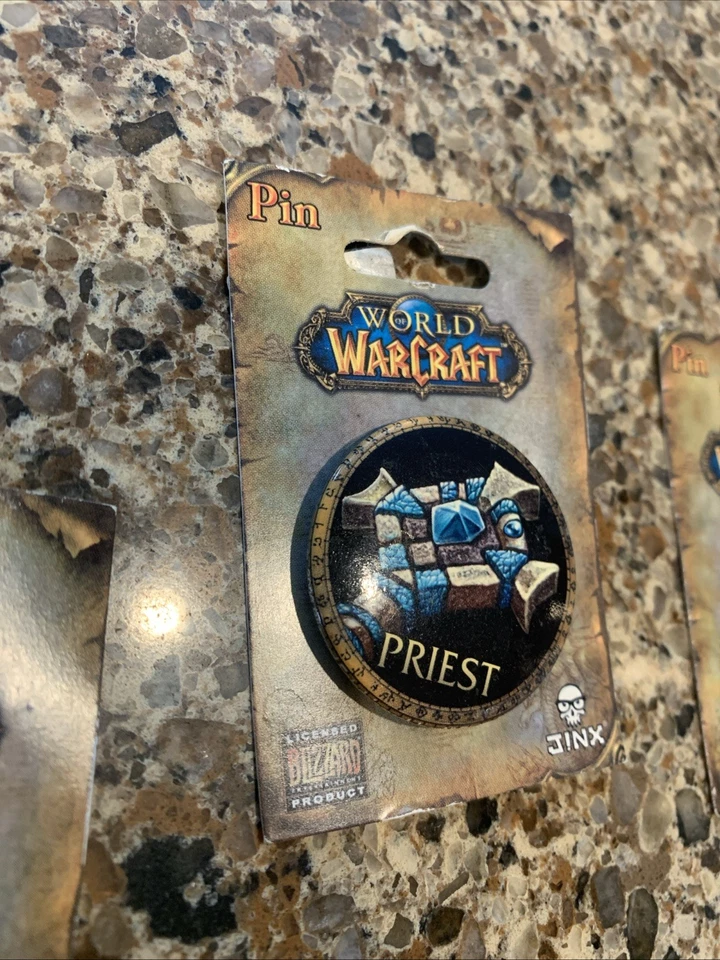World Of Warcraft Jinx Blizzard Buttons Pins Lot Of 3 Warlock Priest Shaman BS3 - Image 4 of 4