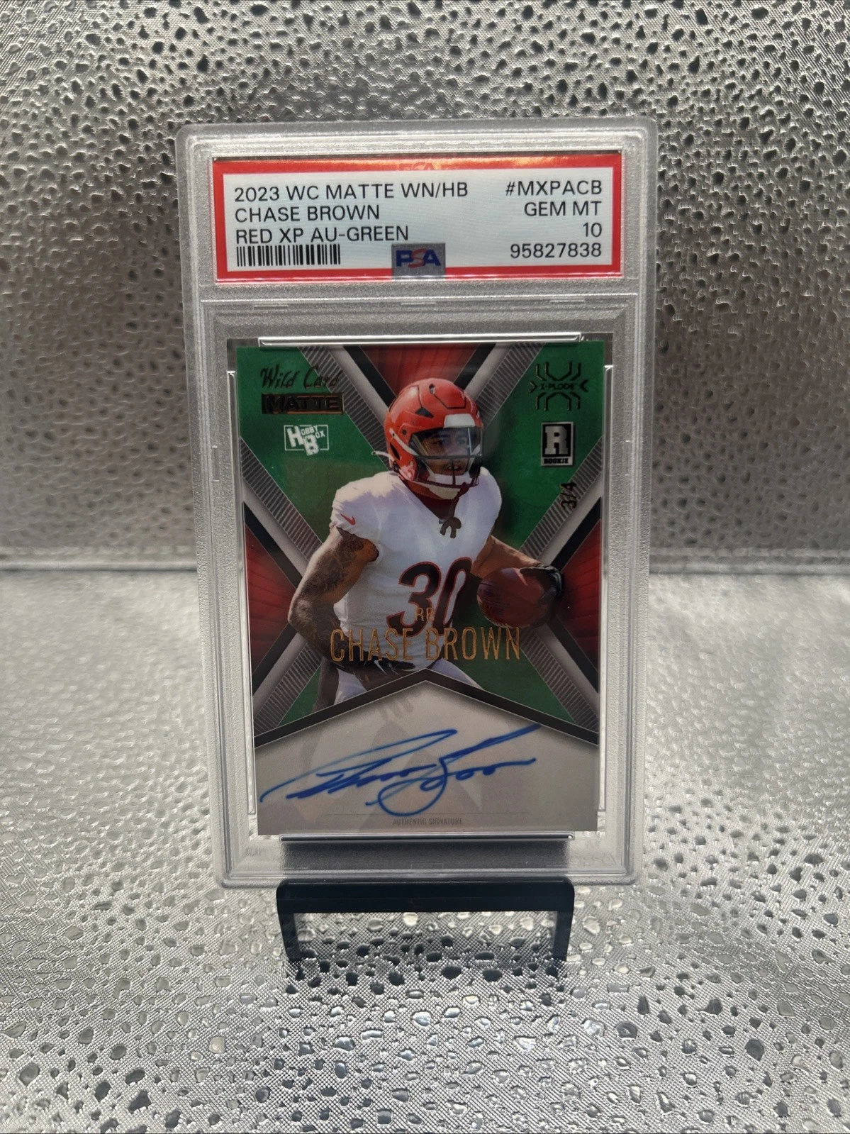 Chase Brown Wild Card Matte Whatnot/Hobby Box Exclusive Chase Brown Red X-Plode Autographs #MXPACB Green