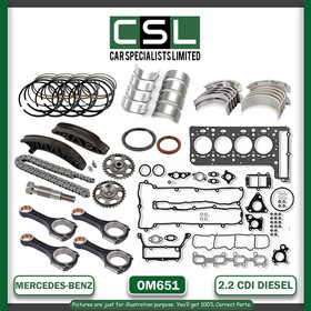 Mercedes-Benz B C E S V Class OM651 CDI Diesel Engine Piston Connecting Rods X4 Conversion