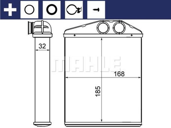 Mahle WäRmetauscher HeizungsküHler Innenraumheizung Behr AH 13 000S-image
