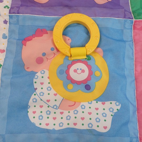 Fisher Price Vtg 1983 Baby Blanket Tummy Time Activity Mat Satin Edge Unisex - Picture 11 of 16