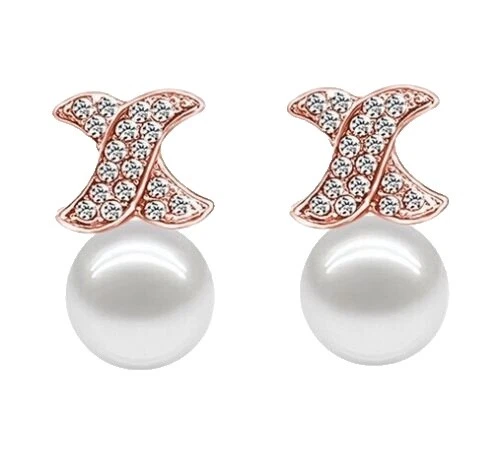 Joyería de Moda enchapado oro Rosa Perla