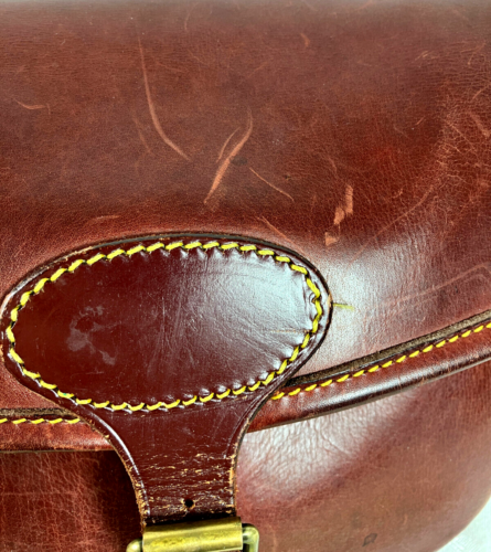 Bolso Bandolera James Purdey & Sons Cordobés Inglaterra Rojo Mensajero - Imagen 9 de 11