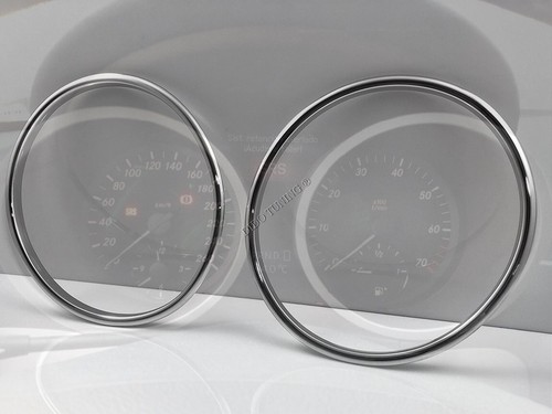 Per Mercedes Slk R171 2004-2011 Anillos de tablero de aluminio pulido 2-piezas - Picture 4 of 7