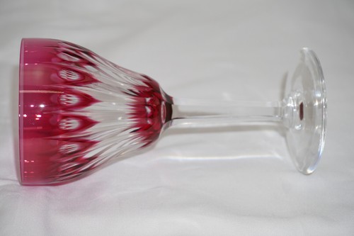 Val St Lambert Zermatt Rose Red (1) Wine Glass, 5 1/2" (G45) - Picture 10 of 14