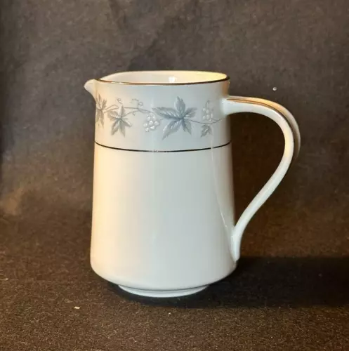 Vintage Noritake Bluecourt 6844 Grapes & Leaves Creamer Silver trim Excellent