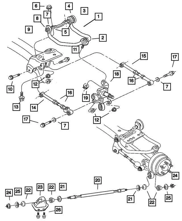 Задний правый кулак/шпиндель (Sdn) (#18 в поломке деталей) 2001-2006 Dodge Stratus - Изображение 2 из 4