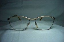 Centrottica eyeglasses oval Cat's Eye 18kt gold plated rare women's frames fine