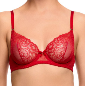 Dita Von Teese Fiamma Lace Underwire Bra Red Size 38C / EU 85C NWOT D59021