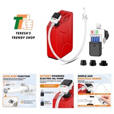 Fuel Transfer Pump with Auto Stop Sensor Overfill Protection, 3.2 GPM Portabl...