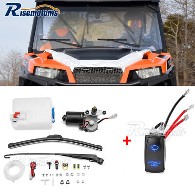 Electric Windshield Wiper Motor Kit +Wiper Rocker Switch For Can-Am Marverick X3