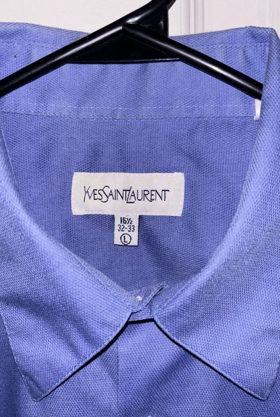 SAINT LAURENT (YSL) Camicia abito da uomo Yves Saint Laurent taglia 16 1 2 32 33 manica lunga abbottonata