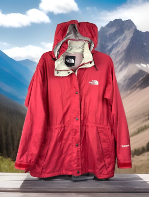 The North Face HydroProof rain Jacket Adults 94 Detachable Hoodie Double Zipper
