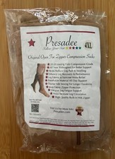 NEW Presadee Original Open Toe Zipper Compression Socks 4XL 20-30 mmHg Firm