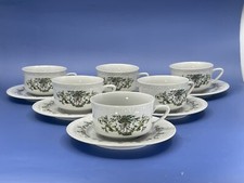 6 Tasses Café Thé Soucoupes  -Villeroy & Boch - Décor Trianon -  Vintage