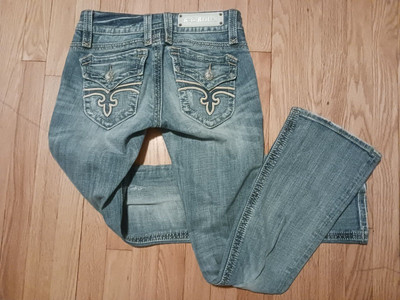 Rock Revival Jeans Womens Size 27 Blue Denim Stephanie Bootcut Medium Wash