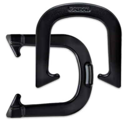 2 Shoes Horseshoes Pitching Medium Weight Drop Forged Construction Black