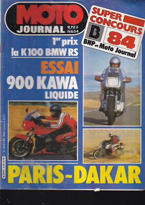 MOTORRAD JOURNAL NR. 634 KAWA 900 LIQUID / BMW K100 RS / DAKAR 1984 / 250 PERNOD