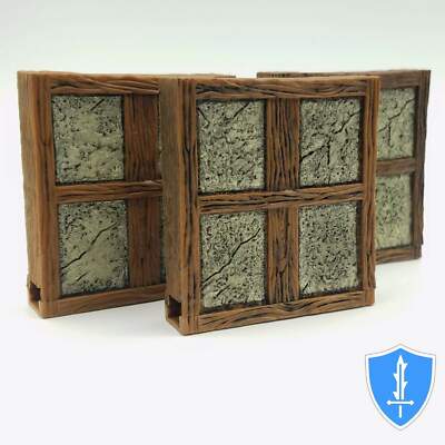 Plaster Exterior Wall - Distressed x3 - WizKids WarLock Tiles D&D 2'' Tall