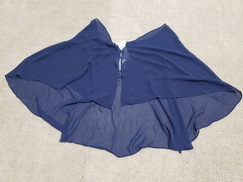 Susan Graver Women's Cover Up Cape Lot Of 2 M/L Blue Purple Polyester Sheer - Picture 5 of 8