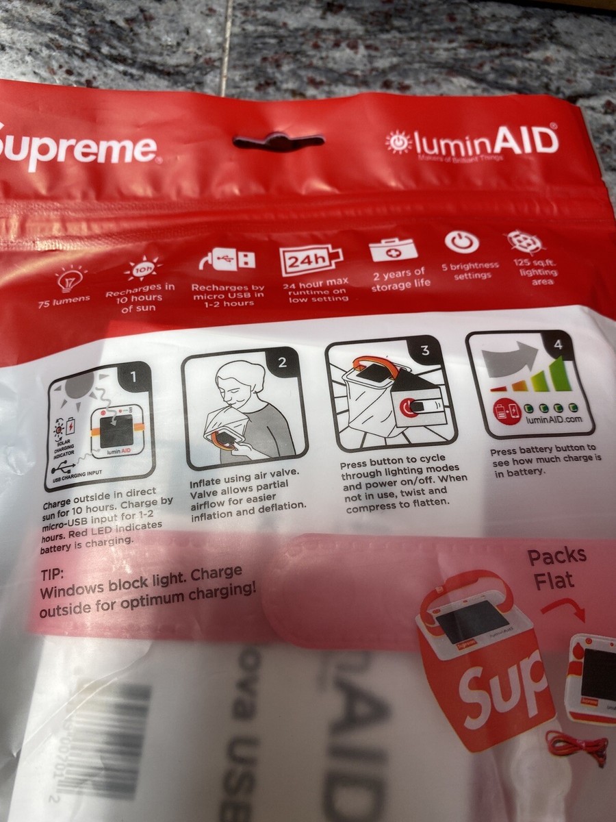 ライト+ランタン Supreme - SUPREME LuminAID Packlite Nova Pack Lite Supreme LuminAID Packlite Nova USB Red | eBay