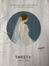 Sweety Wedding Veil White With Comb Tapered 35  Simple Single Layer Tulle