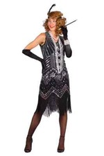 Costume vestito Charleston Peaky Blinders anni '20 flapper paillettes cocktail