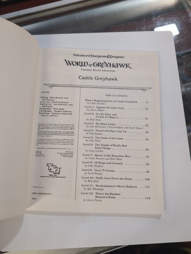 Vintage 1990 Advanced D& D 2nd WG7 World Greyhawk Castle Greyhawk - Picture 6 of 8