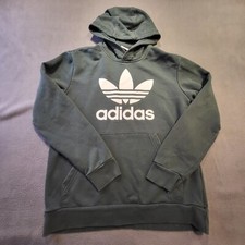 Adidas Hoodie Youth Boys L Green Pullover Sweatshirt Long Sleeve