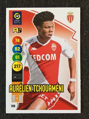  PANINI ADRENALYN XL FOOT 2021/22 AURELIEN TCHOUAMENI # 198 MONACO ROOKIE MINT  