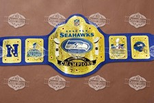 Seattle Seahawks NFL Championship Belt Adult Size 2mm Brass