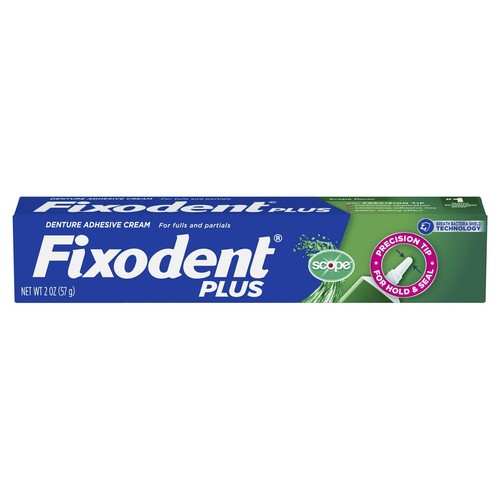 Fixodent Plus Precision Hold & Seal Prothesencreme Zielfernrohr Geschmack 2 Unzen 2er Pack