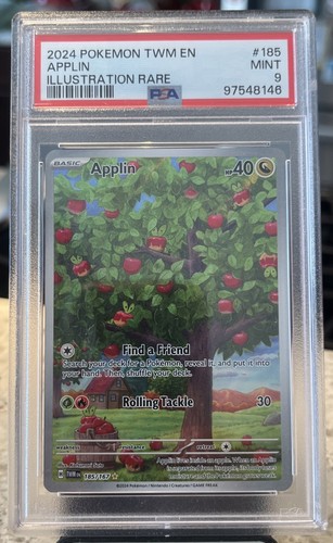 PSA 9 Applin 185/167 Illustration Rare Pokemon: S&V Twilight Masquerade