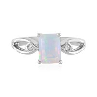Cavill Ring Welo Opal 0,73Ct Oktagon Silber 925 Platinplattiert Damen-