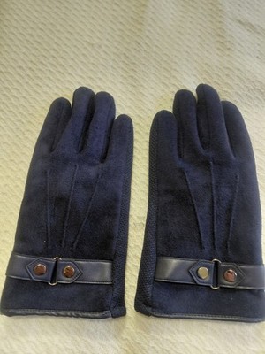 New! Insulated Navy Blue Driving Gloves Small Men's Or Med Women's. Well Made.