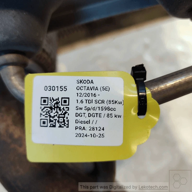 Tubo scarico ant. con convertitore catalitico  SKODA SUPERB (3V) 1.6 TDI 030155 - Immagine 4 di 4