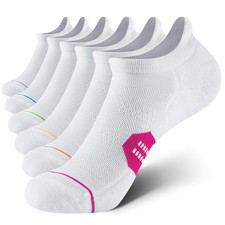 6 PCS Women Ankle Running Socks Cushioned Low Cut Tab Athletic Athletic